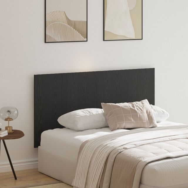 Berkfield Home Black Oak Headboard 160x1.5x80 cm Made from Engineered Wood - image 1
