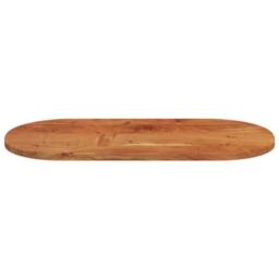 Berkfield Home Table Top 100x50x3.8 cm Oval Solid Wood Acacia in Brown - thumbnail 4