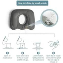 Havendro Inflatable Donut Ring Cushion Pillow Wheelchairs Seat Cushion in Grey - thumbnail 5