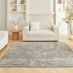 GAVENO CAVAILIA Shum Faux Fur Rug in Grey - Size: 120 cm x 170 cm - thumbnail 3