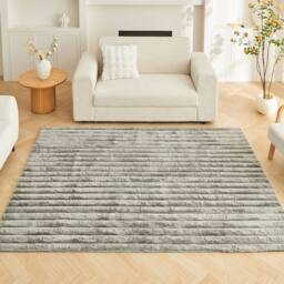 GAVENO CAVAILIA Shum Faux Fur Rug in Grey - Size: 120 cm x 170 cm - thumbnail 1