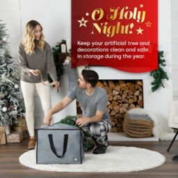 Christmas Village Premium Christmas Decoration Storage Bag - Grey - thumbnail 4