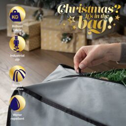 Christmas Village Premium Christmas Decoration Storage Bag - Grey - thumbnail 3