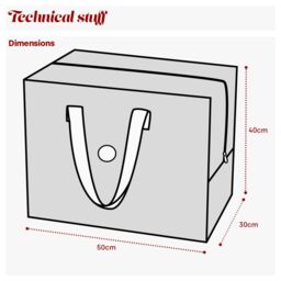 Christmas Village Premium Christmas Decoration Storage Bag - Grey - thumbnail 6