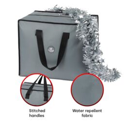 Christmas Village Premium Christmas Decoration Storage Bag - Grey - thumbnail 5