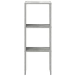 Berkfield Home Durable Bookcase Stackable Concrete Grey 30x30x80 cm Engineered Wood - Size: 30 x 30 x 80 cm - thumbnail 4
