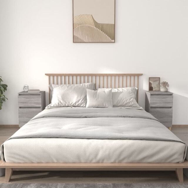 Berkfield Home Bedside Cabinets 2 pcs Grey Sonoma 40x35x70 cm - Size: 40 x 35 x 70 cm - image 1
