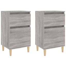 Berkfield Home Bedside Cabinets 2 pcs Grey Sonoma 40x35x70 cm - Size: 40 x 35 x 70 cm - thumbnail 2