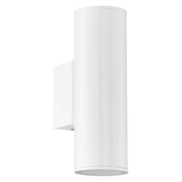 Loops IP44 Outdoor Wall Light White Up & Down Light 2 x 3W GU10 Bulb Porch Lamp - image 1