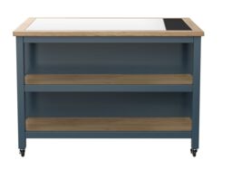 Baumhaus Kitchen Island (Blue) Open with Breakfast Bar in Blue - thumbnail 3