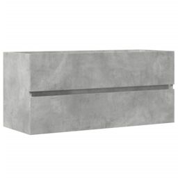 Berkfield Home Sink Cabinet Concrete Grey 100x38.5x45 cm Engineered Wood - thumbnail 2