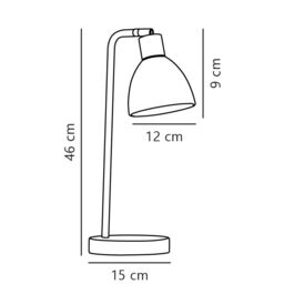 Nordlux Vintage Indoor Table Lamp Black Metal E14 Adjustable Head - Mains Powered, IP20 - thumbnail 3