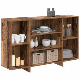 Berkfield Home Sideboard with Shelf Old wood 120 x 30 x 75 cm Engineered wood in Brown - thumbnail 3