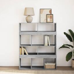 Berkfield Home Bookcase Grey Sonoma 100x33x125.5 cm Engineered Wood - thumbnail 3
