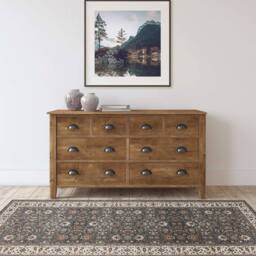 THE RUGS Yasmin Washable Persian Classic Rug - Soft Durable Polyester Pile in Blue - Size: 60 cm x 180 cm - thumbnail 4