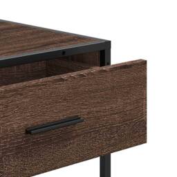 Berkfield Home Decorative Console Table Brown Oak 90x35x80 cm Engineered Wood - Size: 90 x 35 x 80 cm - thumbnail 8