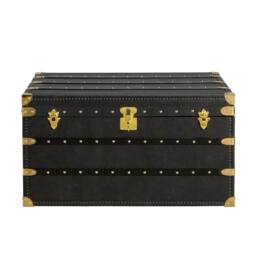Angel Cerda Black Cowhide Leather Storage Trunk, 93x54x50 cm - Size: 93 x 54 x 50 cm - thumbnail 2
