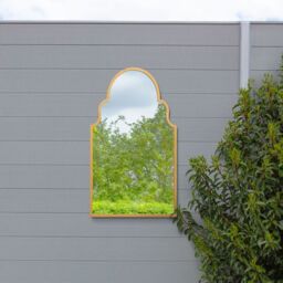 "MirrorOutlet Gold Metal Framed Arched Garden Wall Mirror 41""x 24"" (104CM X 61CM) - Size: 1 Pack" - thumbnail 6