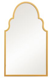 "MirrorOutlet Gold Metal Framed Arched Garden Wall Mirror 41""x 24"" (104CM X 61CM) - Size: 1 Pack" - thumbnail 3