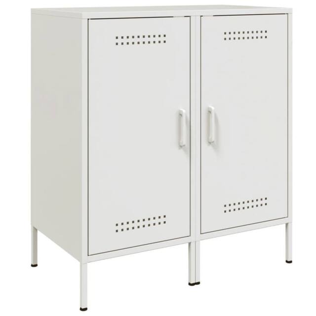 Berkfield Home Sideboards 2 pcs White 36x39x79 cm Steel - Size: 36 x 39 x 79 cm - image 1