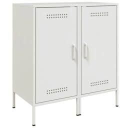 Berkfield Home Sideboards 2 pcs White 36x39x79 cm Steel - Size: 36 x 39 x 79 cm