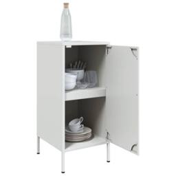 Berkfield Home Sideboards 2 pcs White 36x39x79 cm Steel - Size: 36 x 39 x 79 cm - thumbnail 5