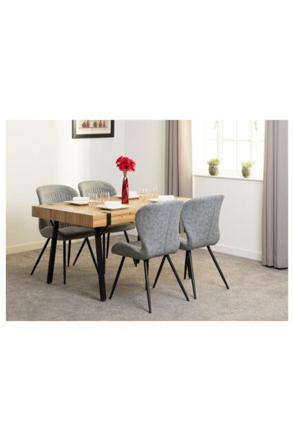 Seconique Treviso Dining Set with Quebec Chairs in Grey - image 1
