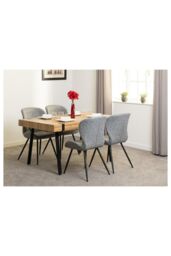Seconique Treviso Dining Set with Quebec Chairs in Grey - thumbnail 1