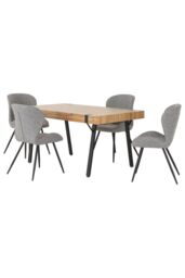 Seconique Treviso Dining Set with Quebec Chairs in Grey - thumbnail 5