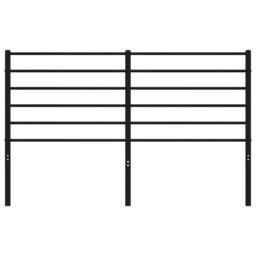 Berkfield Home Metal Headboard Black 120 cm - thumbnail 4