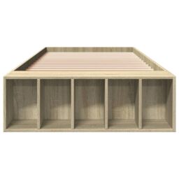 Berkfield Home Bed Frame without Mattress Sonoma Oak 90x190 cm Single in Brown - thumbnail 4