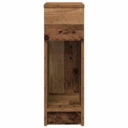 Berkfield Home Durable Bedside Cabinets with Drawer 2 pcs Old Wood 20x36x60 cm in Brown - Size: 20 x 36 x 60 cm - thumbnail 4