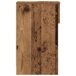 Berkfield Home Durable Bedside Cabinets with Drawer 2 pcs Old Wood 20x36x60 cm in Brown - Size: 20 x 36 x 60 cm - thumbnail 7