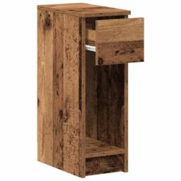 Berkfield Home Durable Bedside Cabinets with Drawer 2 pcs Old Wood 20x36x60 cm in Brown - Size: 20 x 36 x 60 cm - thumbnail 6