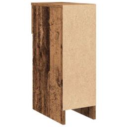 Berkfield Home Durable Bedside Cabinets with Drawer 2 pcs Old Wood 20x36x60 cm in Brown - Size: 20 x 36 x 60 cm - thumbnail 8