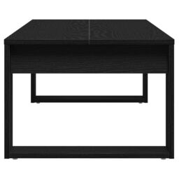 Berkfield Home Black Oak Coffee Table 102x50x35 cm Made of Engineered Wood - Size: 102 x 50 x 35 cm - thumbnail 7
