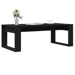 Berkfield Home Black Oak Coffee Table 102x50x35 cm Made of Engineered Wood - Size: 102 x 50 x 35 cm - thumbnail 3