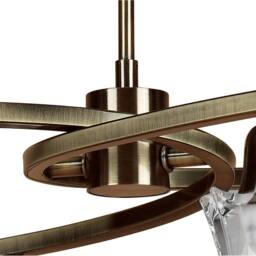 Netlighting Alaska Pendant Convertible To Semi Flush 4 Light L1SGU10 Antique Brass in Bronze - thumbnail 5