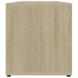 Berkfield Home TV Cabinet Sonoma Oak 120x34x37 cm Engineered Wood in Light Brown - Size: 120 x 34 x 37 cm - thumbnail 8