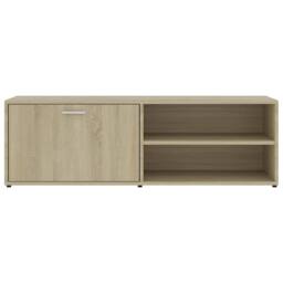 Berkfield Home TV Cabinet Sonoma Oak 120x34x37 cm Engineered Wood in Light Brown - Size: 120 x 34 x 37 cm - thumbnail 1