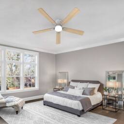 Garwarm 132cm LED Ceiling Fan with Remote Control & Light Kit Included in Natural - thumbnail 2