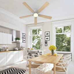 Garwarm 132cm LED Ceiling Fan with Remote Control & Light Kit Included in Natural - thumbnail 3