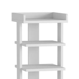 Dprodo 7-Tier PVC Wood Plastic Shoe Rack in White - Size: 1 Pack - thumbnail 9