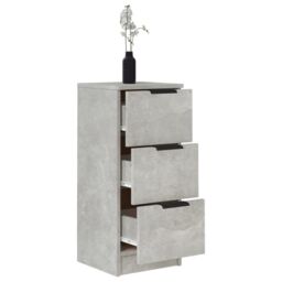 Berkfield Home Sideboards 2 pcs Concrete Grey 30x30x70 cm Engineered Wood - Size: 30 x 30 x 70 cm - thumbnail 5