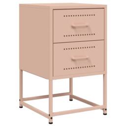 Berkfield Home Durable Bedside Cabinet Pink 36x39x60.5 cm Steel - thumbnail 3