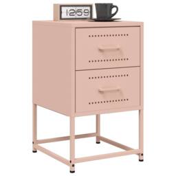 Berkfield Home Durable Bedside Cabinet Pink 36x39x60.5 cm Steel - thumbnail 5