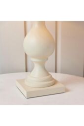 Netlighting Marsham Table Lamp Linen Effect Ivory Painted Wood E14 in White - thumbnail 3