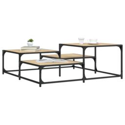 Berkfield Home Coffee Table Sonoma Oak 107x107x40 cm Engineered Wood in Brown - Size: 107 x 107 x 40 cm - thumbnail 1