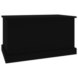 Berkfield Home Storage Box Black 70x40x38 cm Engineered Wood - Size: 70 x 40 x 38 cm - thumbnail 5