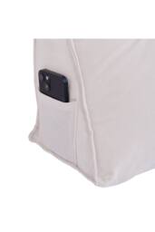 Living and Home Washable Headboard Wedge Pillow with Storage Pocket in White - Size: Large - thumbnail 5